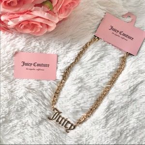 NWT JUICY COUTURE chain necklace chunky logo
